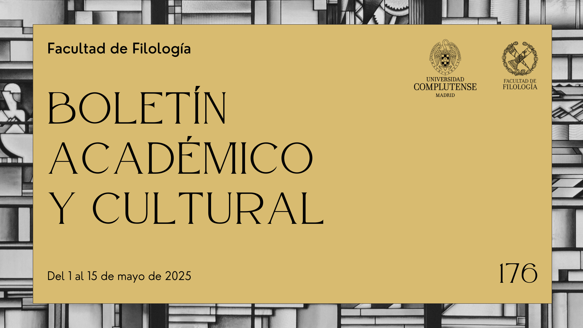 Boletín Académico y Cultural de la Facultad de Filología (nº 176)