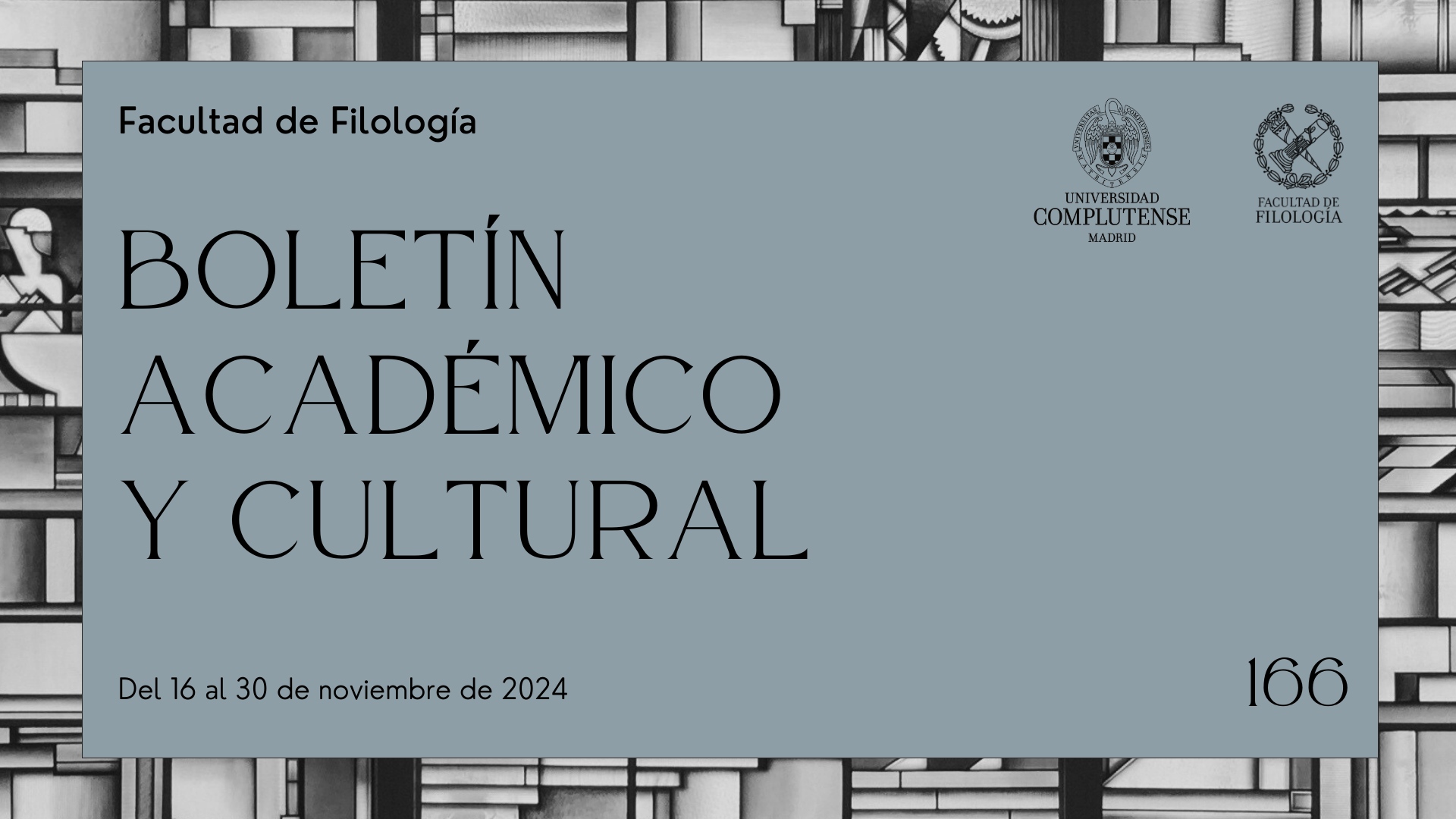 Boletín Académico y Cultural de la Facultad de Filología (nº 166)