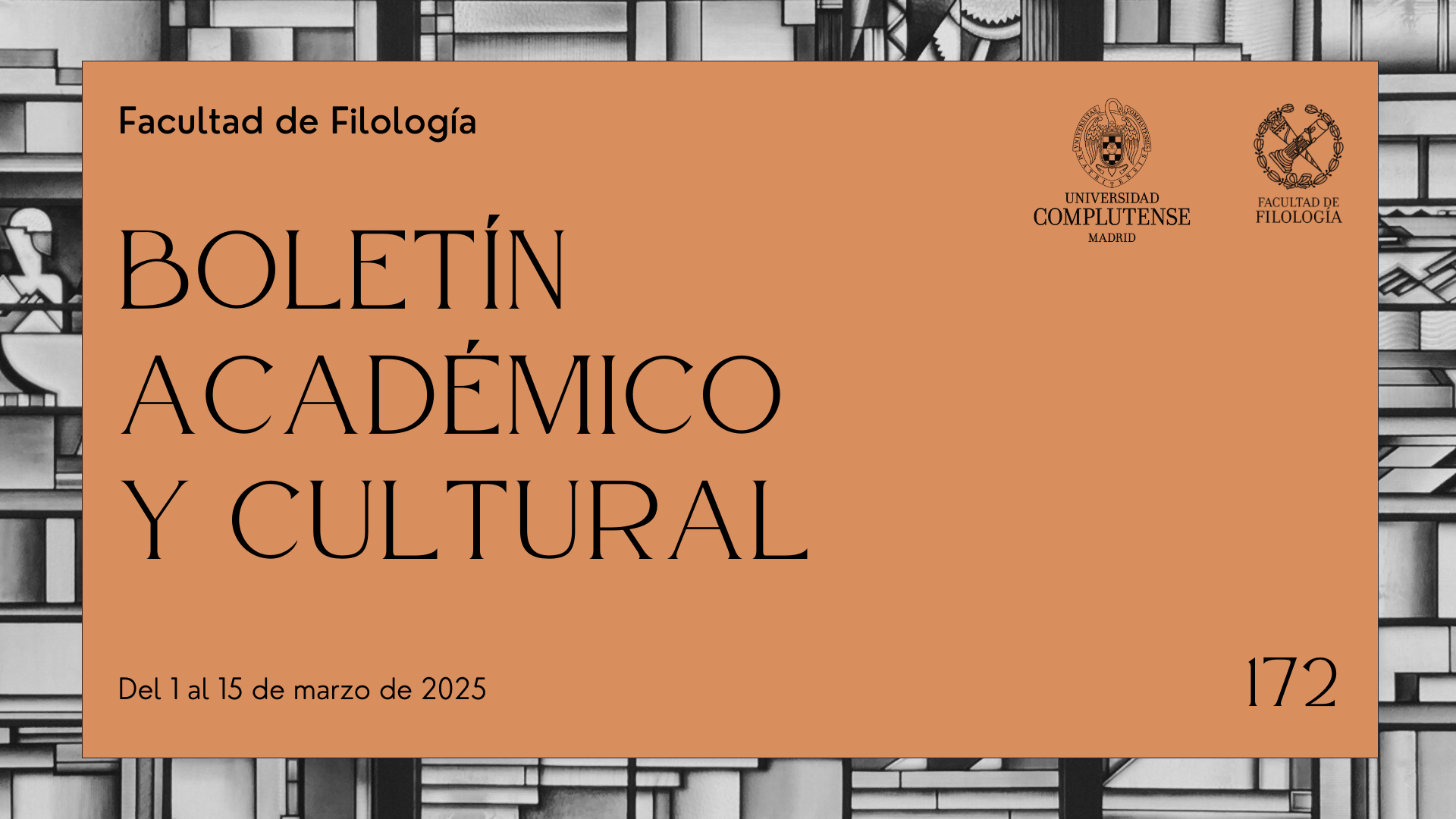 Boletín Académico y Cultural de la Facultad de Filología (nº 172)