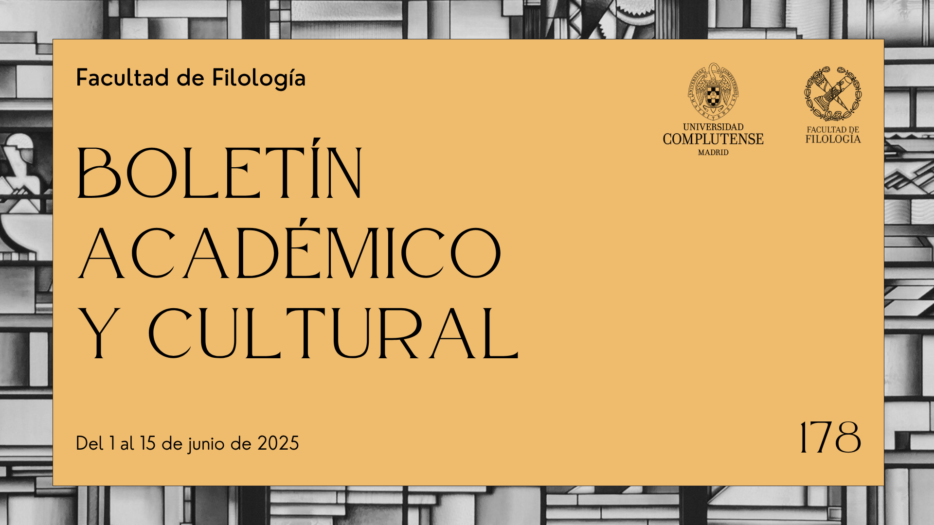 Boletín Académico y Cultural de la Facultad de Filología (nº 178)