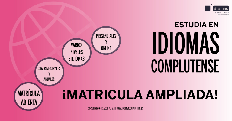 ¡Ampliamos matrícula hasta el 28/09 en Idiomas Complutense!