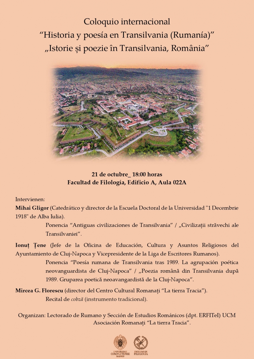 Coloquio internacional  “Historia y poesía en Transilvania (Rumanía)” „Istorie și poezie în Transilvania, România”